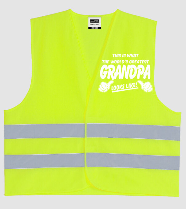 This is what the worlds greatest grandpa model galben neon pe tricou