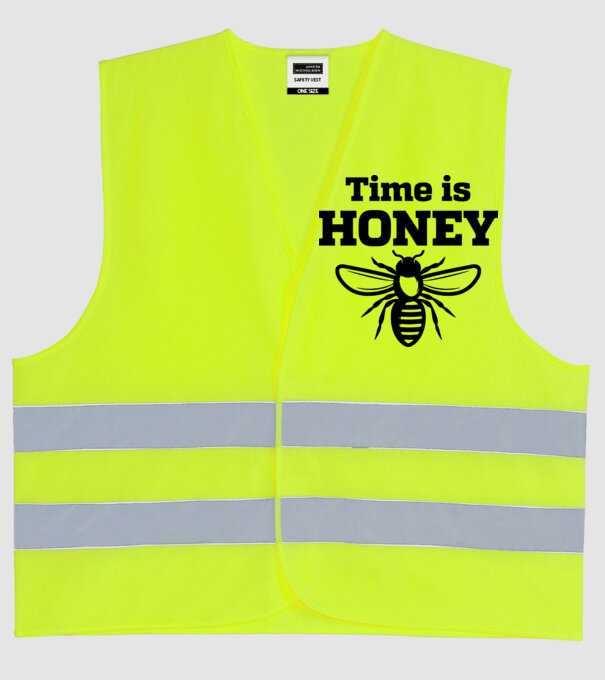 Time is honey model galben neon pe tricou