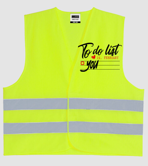 To do list model galben neon pe tricou