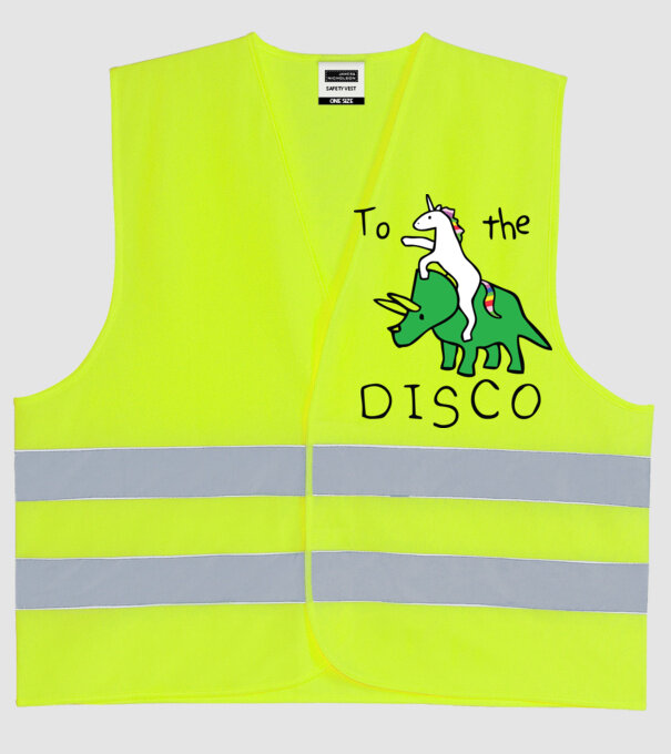 To the disco! model galben neon pe tricou