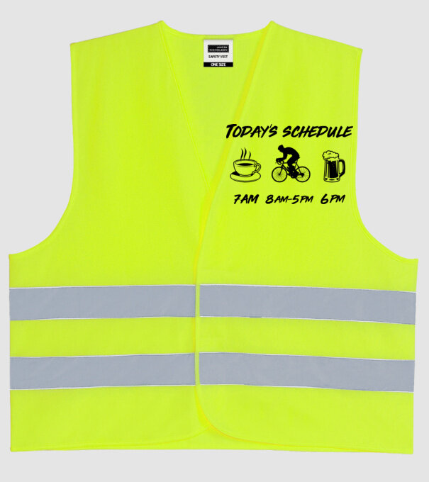 Todays schedule model galben neon pe tricou