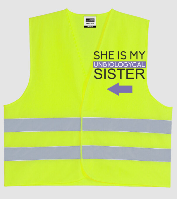 Unbiologycal Sister 02 model galben neon pe tricou