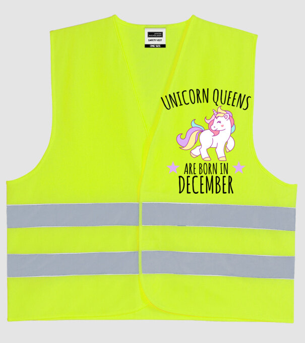 Unicorn Queens are born - December model galben neon pe tricou