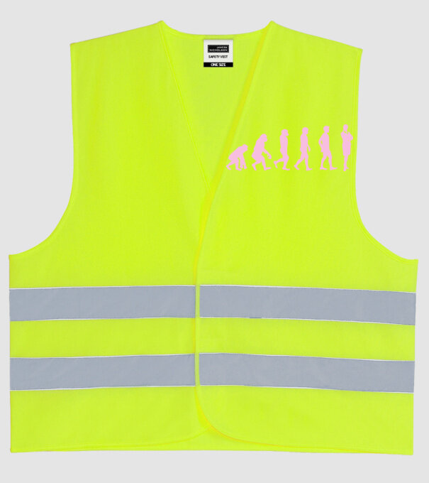 femeie de afaceri evoluție model galben neon pe tricou
