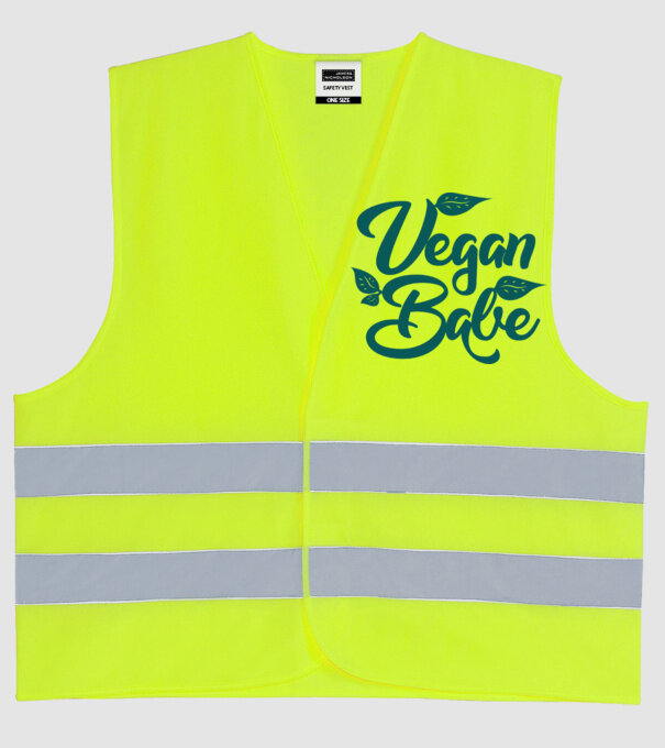 Vegan Babe model galben neon pe tricou