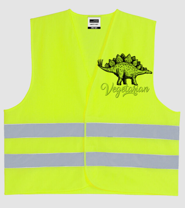 Vegetarian model galben neon pe tricou