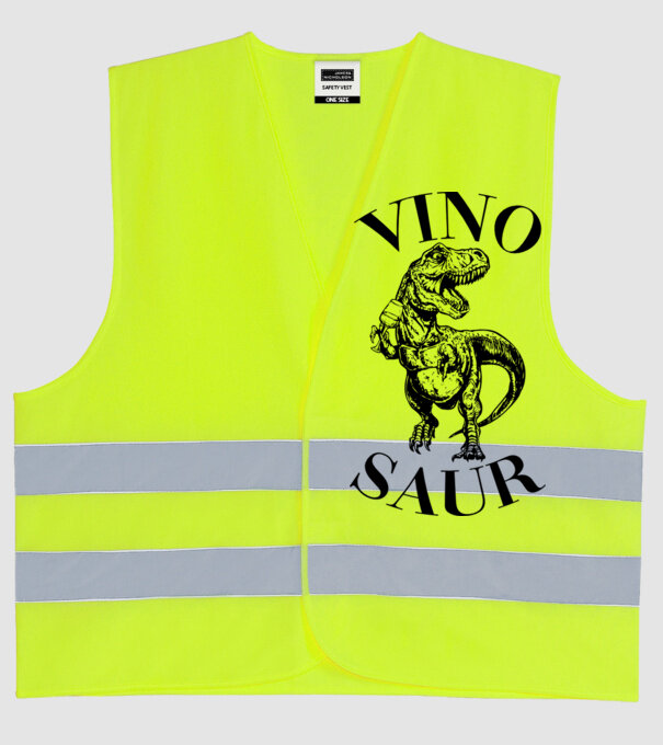 Vinosaur model galben neon pe tricou