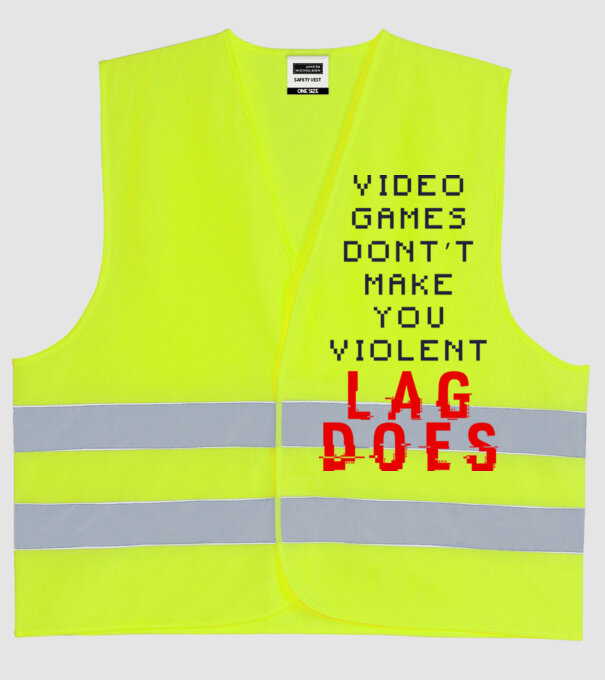 Violent lag model galben neon pe tricou