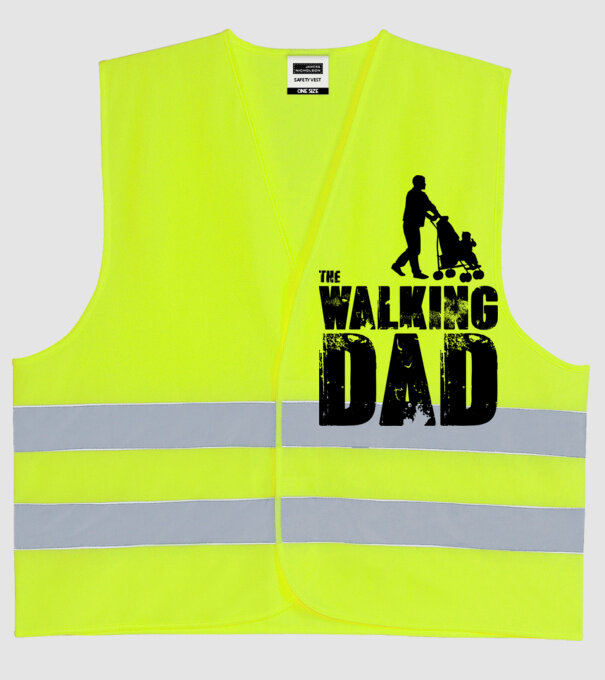 Walking dad model galben neon pe tricou