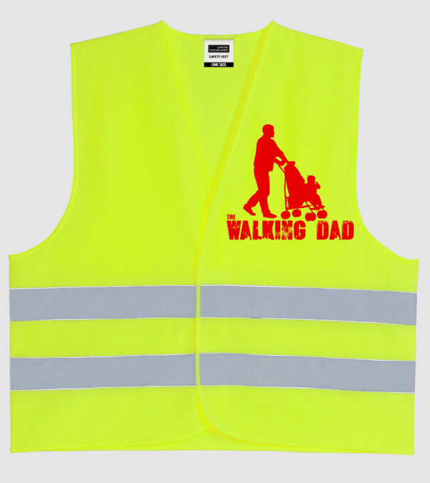 Walking dad model galben neon pe tricou