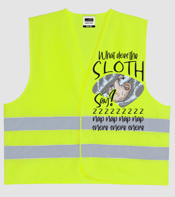 What does the sloth say model galben neon pe tricou