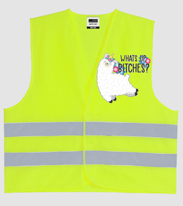 Whatsup bitches model galben neon pe tricou