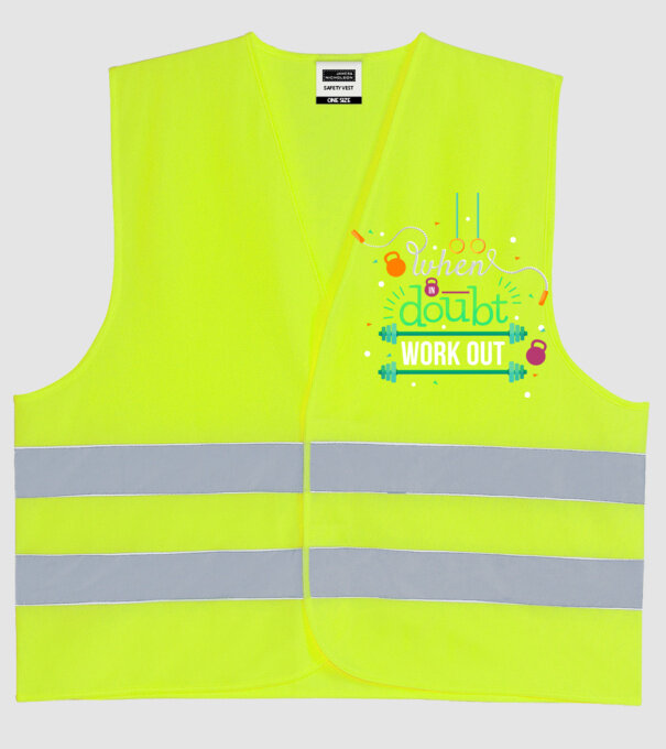 When in doubt model galben neon pe tricou