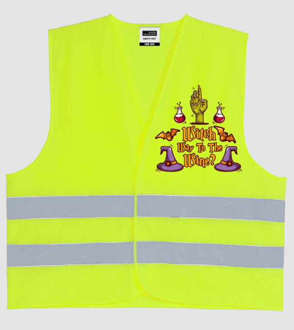 Witch way to the wine model galben neon pe tricou
