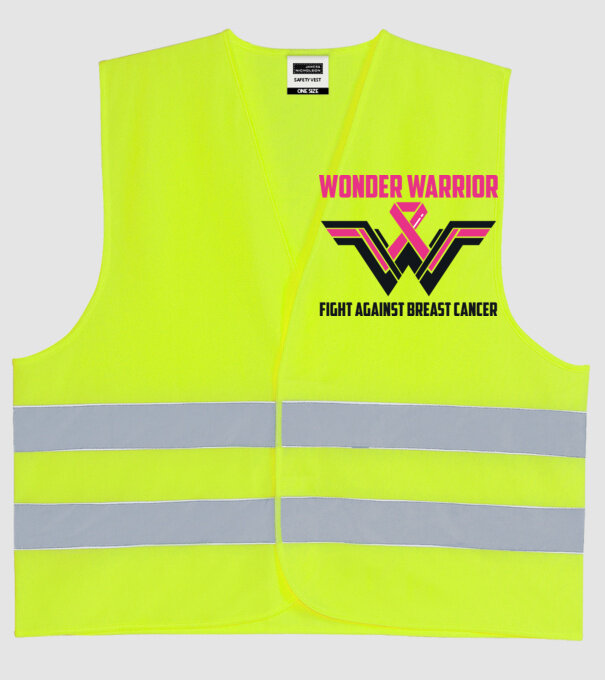 WONDER WARRIOR model galben neon pe tricou