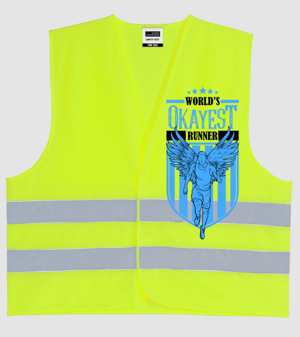 World okayest runner model galben neon pe tricou