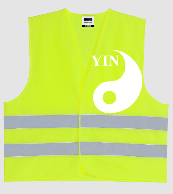 YIN model galben neon pe tricou