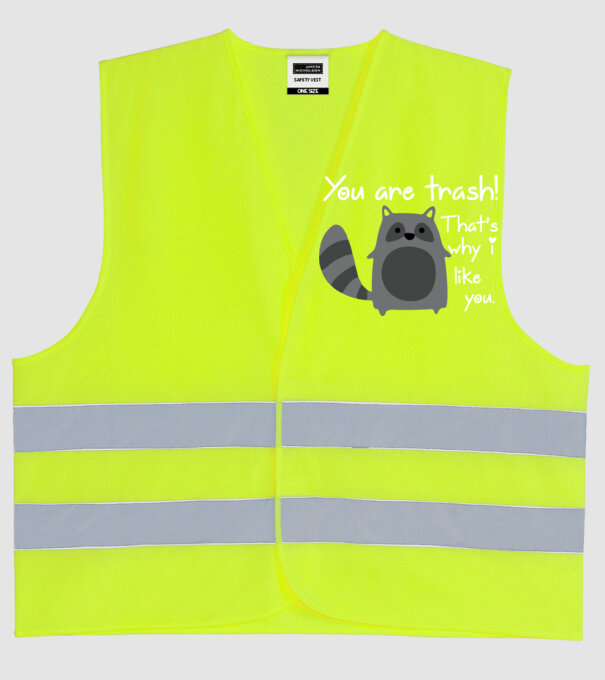 You are trash! model galben neon pe tricou