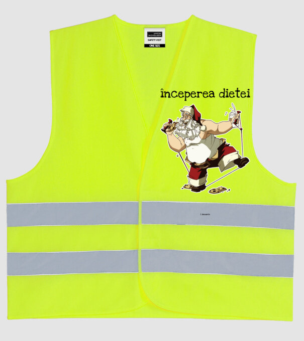 începerea dietei - 1 ianuarie model galben neon pe tricou