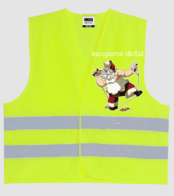 începerea dietei - 1 ianuarie model galben neon pe tricou