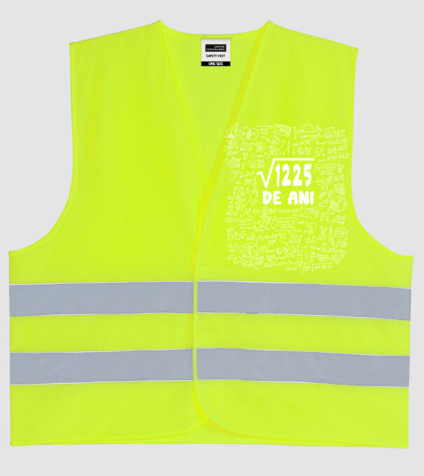 √1225 de ani model galben neon pe tricou