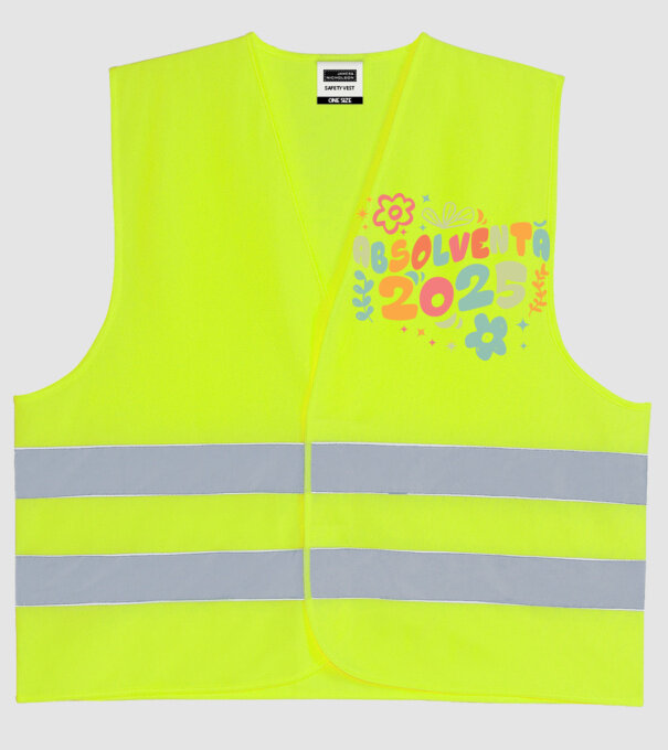 Absolventă 2025 model galben neon pe tricou