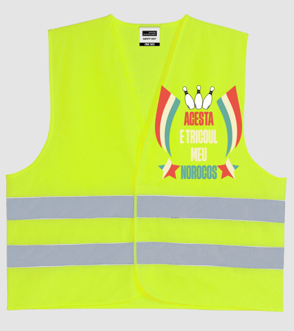 acesta e tricoul meu norocos model galben neon pe tricou