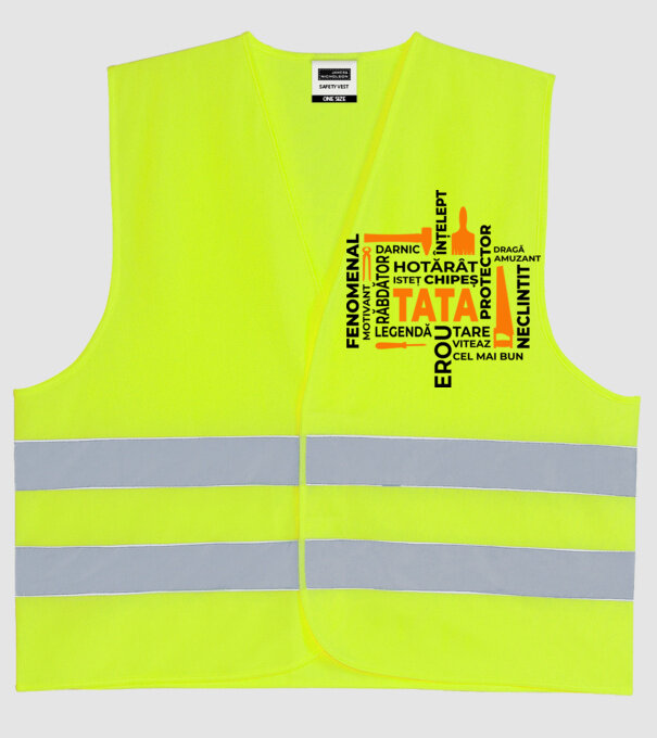 Acronimele tatălui model galben neon pe tricou