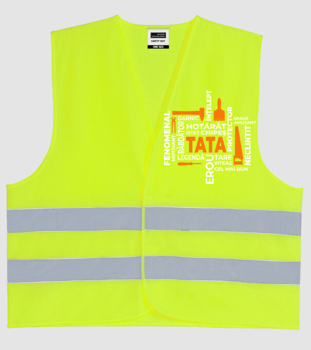Acronimele tatălui model galben neon pe tricou