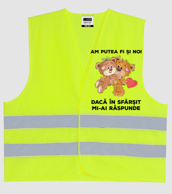 Am putea fi și noi dacă în sfârșit mi-ai răspunde model galben neon pe tricou
