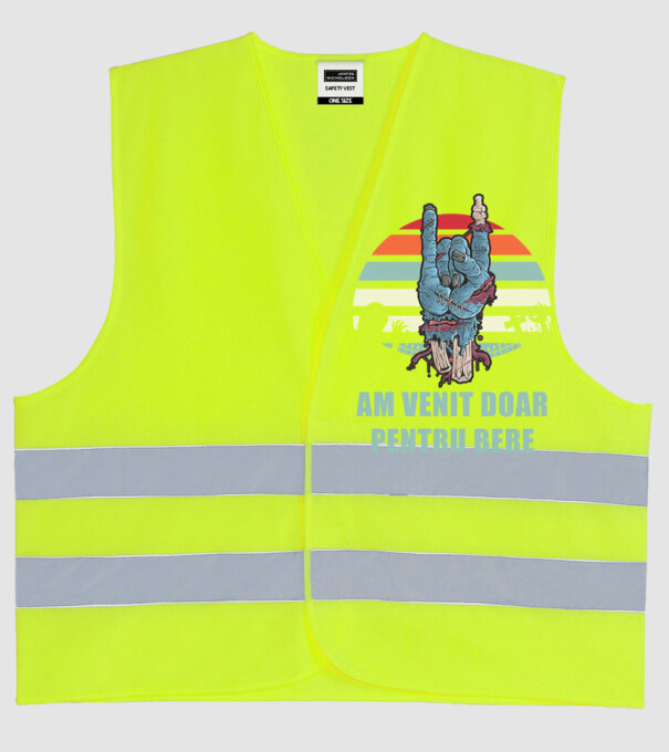 Am venit doar pentru bere model galben neon pe tricou