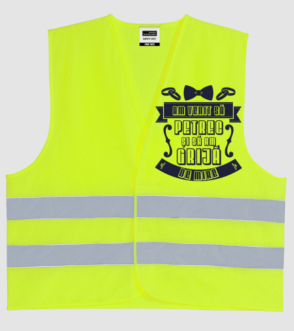 am venit să petrec și să am grijă de mire model galben neon pe tricou