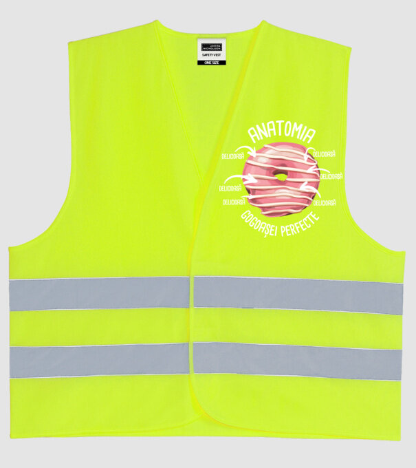 anatomia gogoașei perfecte: delicioasă model galben neon pe tricou