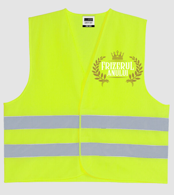 Anului Frizerul model galben neon pe tricou