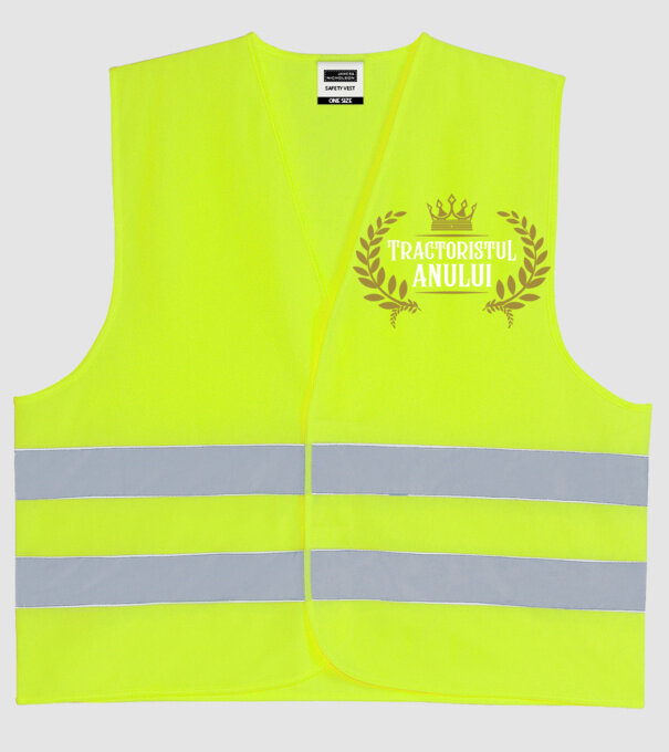 Tractoristul anului model galben neon pe tricou