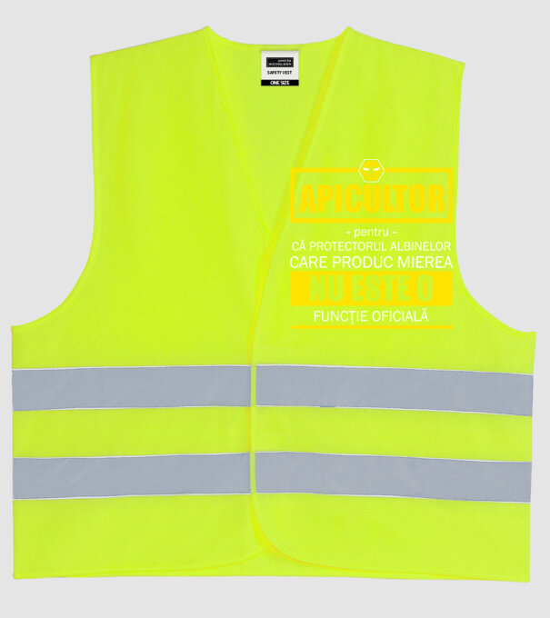 apicultor - pentru că protectorul albinelor care produc mierea nu este o funcție oficială model galben neon pe tricou