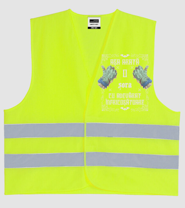 Așa arată o SORĂ cu adevărat înfricoșătoare model galben neon pe tricou