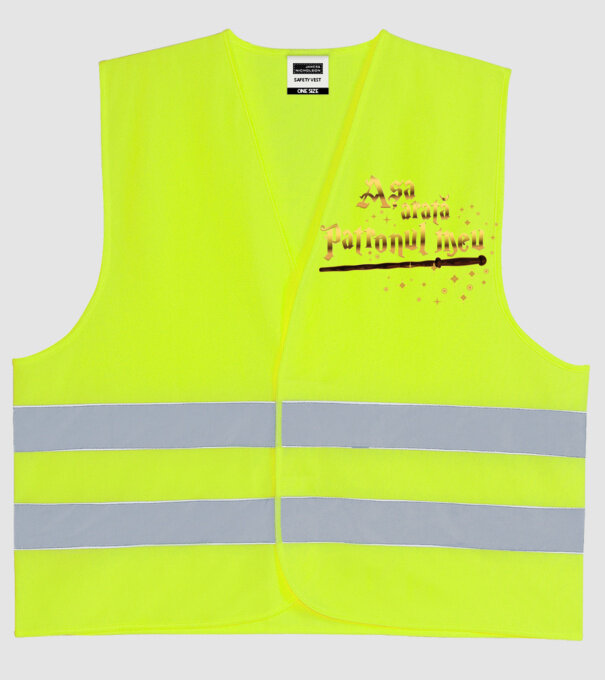 Așa arată patronul meu model galben neon pe tricou