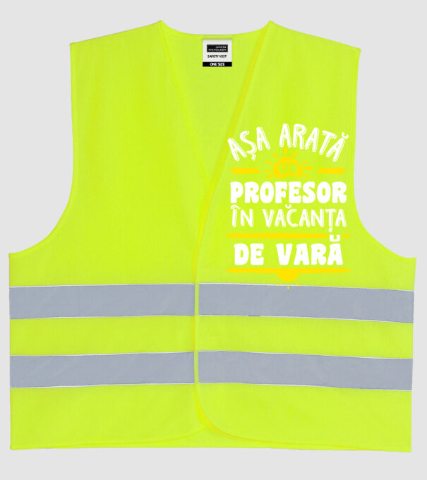 așa arată un profesor în vacanță de vară model galben neon pe tricou