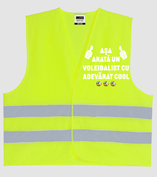 Așa arată un voleibalist cu adevărat cool model galben neon pe tricou