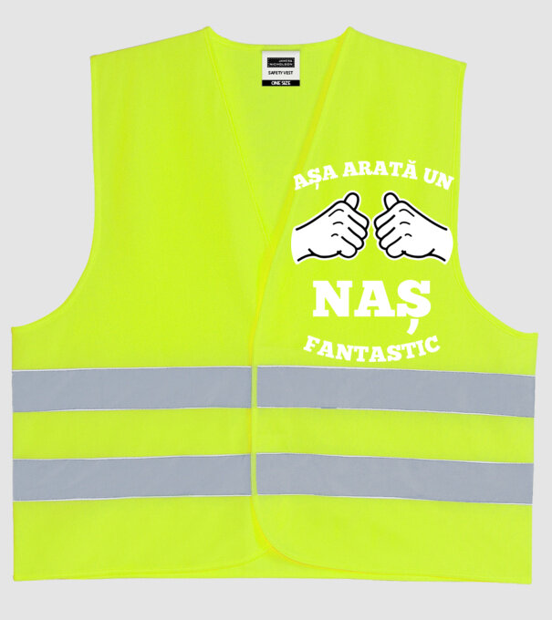 Așa arată un naș fantastic model galben neon pe tricou