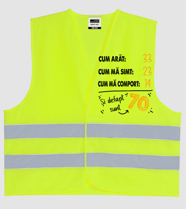 Aspect, senzație, comportament 70 Alb model galben neon pe tricou