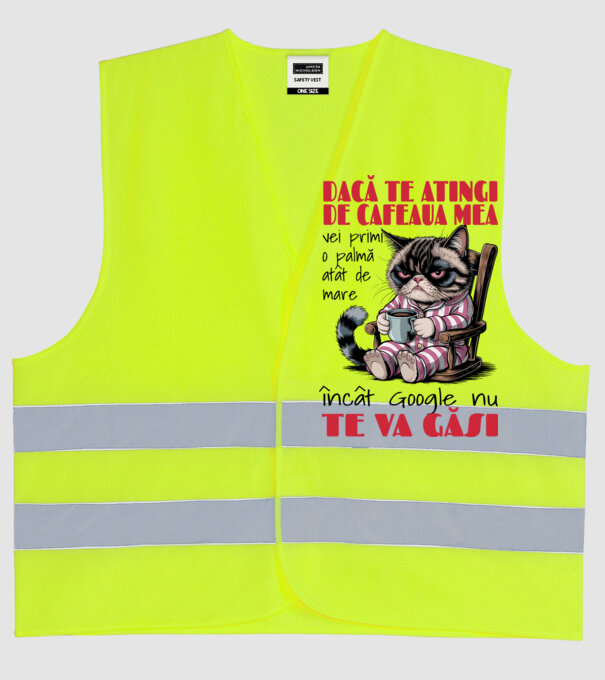 atinge cafeaua mea și nici măcar Google nu te va găsi Alb model galben neon pe tricou