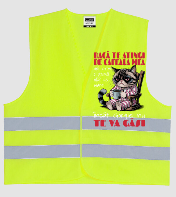 atinge cafeaua mea și nici măcar Google nu te va găsi Negru model galben neon pe tricou