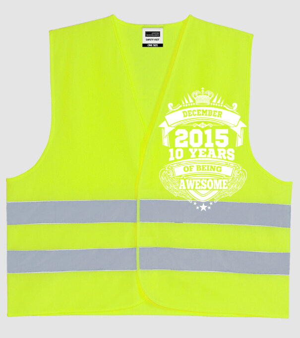 Awesome being of december 2015 model galben neon pe tricou