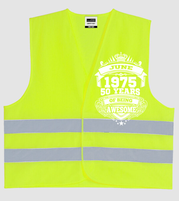 Awesome being of june 1975 model galben neon pe tricou
