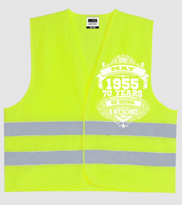 Awesome being of may 1955 model galben neon pe tricou