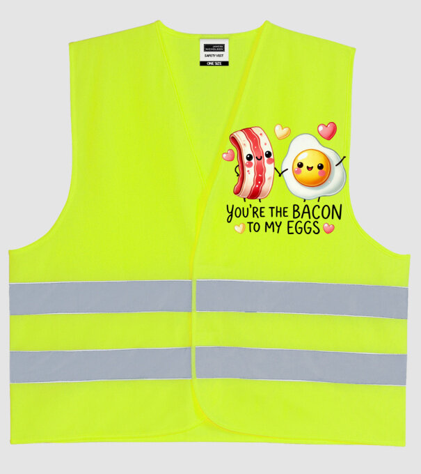 Bacon to my Eggs model galben neon pe tricou