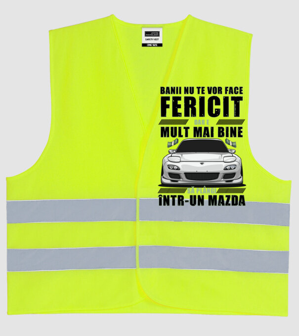 banii nu te vor face fericit, dar e mult mai bine să plângi într-un Mazda model galben neon pe tricou