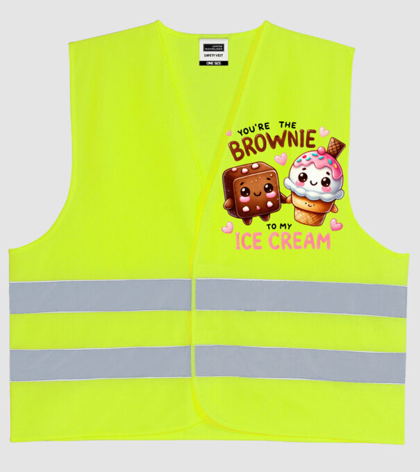 Brownie to my Ice Cream model galben neon pe tricou